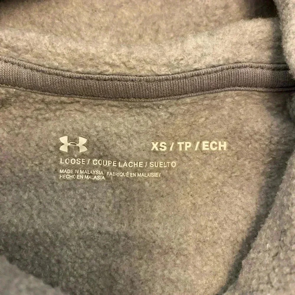 Under Armour Sweatshirt Womens Loose Fit Vented Funnel Neck Pullover Size XS USA - Picture 3 of 4